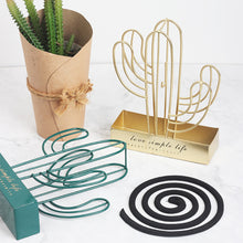 Load image into Gallery viewer, Nordic Cactus Mosquito Coil Holder Iron Retro Mosquito Coil Frame Insect Repellent Incense Rack Sandalwood Repellent Home Decoraction
