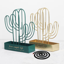 Load image into Gallery viewer, Nordic Cactus Mosquito Coil Holder Iron Retro Mosquito Coil Frame Insect Repellent Incense Rack Sandalwood Repellent Home Decoraction
