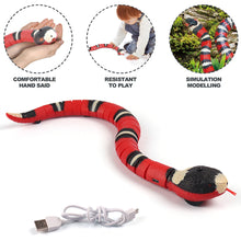 Load image into Gallery viewer, Smart Sensing Interactive Cat Toys Automatic Eletronic Snake Cat Teasering Play USB Rechargeable Kitten Toys for Cats Dogs Pet
