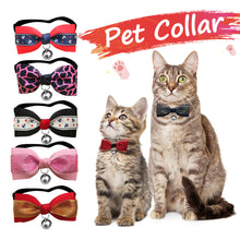 Load image into Gallery viewer, Lovely Pet Cat Collar With Bell Bow Cat Dog Collar Neck Strap Adjustable Buckle Kitten Puppy Pet Animal Accessories
