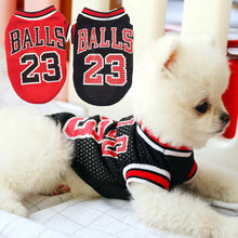 Load image into Gallery viewer, Summer Breathable Puppy Hoodie Clothing Cat T-Shirt Small Sport Shirt Basketball PetMesh Vest Pet Clothes XS-XXL
