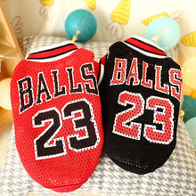 Load image into Gallery viewer, Summer Breathable Puppy Hoodie Clothing Cat T-Shirt Small Sport Shirt Basketball PetMesh Vest Pet Clothes XS-XXL
