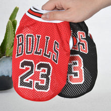 Load image into Gallery viewer, Summer Breathable Puppy Hoodie Clothing Cat T-Shirt Small Sport Shirt Basketball PetMesh Vest Pet Clothes XS-XXL
