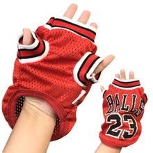 Load image into Gallery viewer, Summer Breathable Puppy Hoodie Clothing Cat T-Shirt Small Sport Shirt Basketball PetMesh Vest Pet Clothes XS-XXL
