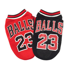 Load image into Gallery viewer, Summer Breathable Puppy Hoodie Clothing Cat T-Shirt Small Sport Shirt Basketball PetMesh Vest Pet Clothes XS-XXL
