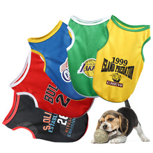 Load image into Gallery viewer, Summer Breathable Pet Mesh Vest Basketball Jersey Basketball Team Print Puppy Dog Hoodie Clothing Cat T-Shirt Sport Shirt Quick-drying Pet Clothes XS-XL
