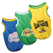 Load image into Gallery viewer, Summer Breathable Pet Mesh Vest Basketball Jersey Basketball Team Print Puppy Dog Hoodie Clothing Cat T-Shirt Sport Shirt Quick-drying Pet Clothes XS-XL

