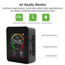 Load image into Gallery viewer, 3 IN 1 CO2 Meter CO2 Detector Multifunctional Thermohygrometer Home Intelligent Gas Analyzer Household Digital Air Pollution Monitor Infrared Sensors
