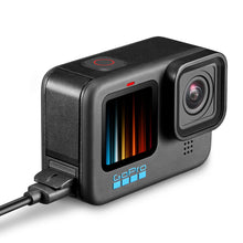 Load image into Gallery viewer, Flip Design GoPro Battery Side Rechargeable Battery Cover Black Removable Charging Case Port Lid for GoPro 10 9 Accessories
