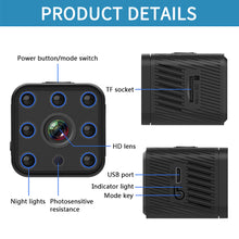 Load image into Gallery viewer, Mini camera 1080P HD Camcorder Infrared Night Vision WIFI Wireless Camera Remote Monitor Home Security Surveillance Cam
