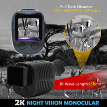 Load image into Gallery viewer, HD Infrared Night Vision Device 5X Digital Zoom Recording Video Camera Monocular Telescope For Outdoor Travel Hunting

