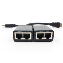 Load image into Gallery viewer, 1080P HDMI-Compatible Extender Cat5e Cat 6 Ethernet Signal RJ45 Lan Converter 3D HDMI-Compatible Transmitter Receiver TX RX 30M
