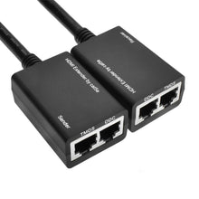 Load image into Gallery viewer, 1080P HDMI-Compatible Extender Cat5e Cat 6 Ethernet Signal RJ45 Lan Converter 3D HDMI-Compatible Transmitter Receiver TX RX 30M
