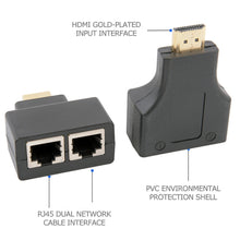 Load image into Gallery viewer, 1080P HDMI-Compatible Extender Cat5e Cat 6 Ethernet Signal RJ45 Lan Converter 3D HDMI-Compatible Transmitter Receiver TX RX 30M

