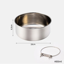 Load image into Gallery viewer, 10-20CM Ordinary Stainless Steel Pet Food Bowl Cage Hanging Dog Basin Feeder Large Capacity Fixed Metal Feeding Bowl Cat Drinking Bowl Outdoor Soup Dish
