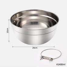 Load image into Gallery viewer, 10-20CM Ordinary Stainless Steel Pet Food Bowl Cage Hanging Dog Basin Feeder Large Capacity Fixed Metal Feeding Bowl Cat Drinking Bowl Outdoor Soup Dish
