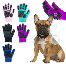 Load image into Gallery viewer, Rubber Pet Dogs Cats Grooming Gloves Mitten Deshedding Cleaning Animal Hair Remover Brush Scratcher for Dog Cat Combing Massage
