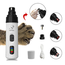 Load image into Gallery viewer, Electric Dog Nail Clippers Rechargeable USB Charging Electric Pet Nail Grinder for Small Medium Large Dogs Cats, Painless Paws Grooming Trimming
