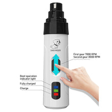 Load image into Gallery viewer, Electric Dog Nail Clippers Rechargeable USB Charging Electric Pet Nail Grinder for Small Medium Large Dogs Cats, Painless Paws Grooming Trimming

