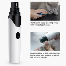 Load image into Gallery viewer, Electric Dog Nail Clippers Rechargeable USB Charging Electric Pet Nail Grinder for Small Medium Large Dogs Cats, Painless Paws Grooming Trimming
