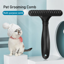Load image into Gallery viewer, Pet Slicker Brush Cat Dog Grooming Undercoat Comb Grooming Raker for Short or Long Hair with Double Row of Stainless Steel Pins
