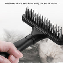 Load image into Gallery viewer, Pet Slicker Brush Cat Dog Grooming Undercoat Comb Grooming Raker for Short or Long Hair with Double Row of Stainless Steel Pins
