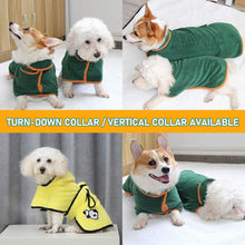 Load image into Gallery viewer, Dog Bathrobe Towel Pet Dog Bath Towel Robe Pet Drying Super Absorbent Coat Large Medium Small Puppy Dog Clothes Pet Supplies
