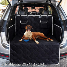Load image into Gallery viewer, Waterproof Rear Back Mat Detachable Oxford Cloth Hammock Cushion Protector Dog Car Seat Mat Trunk Cover With Pocket Safety Belt Pet Carrier Traval Supplies
