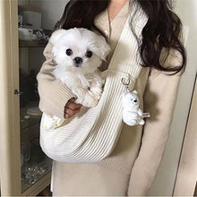 Load image into Gallery viewer, Pet Outdoor Travel Handbag Puppy One-shoulder Bag Cat Backpack Single Shoulder Strap Bag Kitten Comfortable Tote Pets breathable Bag Handmade Pet Supplies
