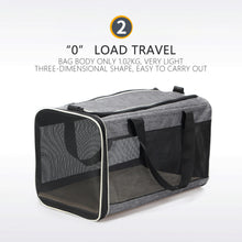 Load image into Gallery viewer, Breathable Pet Carrier Bag Portable Cat Travel Backpack Foldable Transport Dog Carrier with Mesh Window Top Opening Removable Mat Outdoor Shoulder Bag Cat Handbag Pet Supplies

