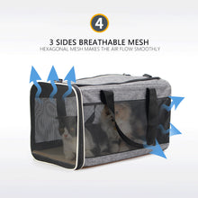 Load image into Gallery viewer, Breathable Pet Carrier Bag Portable Cat Travel Backpack Foldable Transport Dog Carrier with Mesh Window Top Opening Removable Mat Outdoor Shoulder Bag Cat Handbag Pet Supplies
