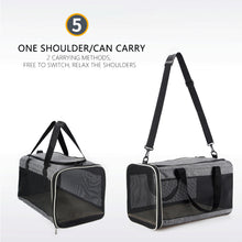 Load image into Gallery viewer, Breathable Pet Carrier Bag Portable Cat Travel Backpack Foldable Transport Dog Carrier with Mesh Window Top Opening Removable Mat Outdoor Shoulder Bag Cat Handbag Pet Supplies
