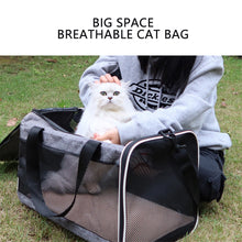 Load image into Gallery viewer, Breathable Pet Carrier Bag Portable Cat Travel Backpack Foldable Transport Dog Carrier with Mesh Window Top Opening Removable Mat Outdoor Shoulder Bag Cat Handbag Pet Supplies
