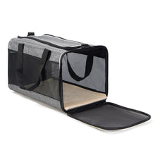 Load image into Gallery viewer, Breathable Pet Carrier Bag Portable Cat Travel Backpack Foldable Transport Dog Carrier with Mesh Window Top Opening Removable Mat Outdoor Shoulder Bag Cat Handbag Pet Supplies
