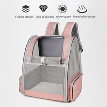 Load image into Gallery viewer, Portable Pet Cat Carrier Large Capacity Backpack Breathable Mesh Heat Dissipation Bag Folding Pet Chest Dog Carrying Bags Big Space Outdoor Travel Pet Supplies
