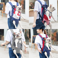 Load image into Gallery viewer, Pet Backpack Carrier Mesh Breathable Bag Cat Backpack Outdoor Travel Puppy Carring Bags Anilmal Transport Carriers for Small and Medium Dogs Bulldog Pets Supplies
