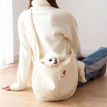 Load image into Gallery viewer, Pet Outdoor Travel Handbag Puppy One-shoulder Bag Cat Backpack Single Shoulder Strap Bag Kitten Comfortable Tote Pets breathable Bag Handmade Pet Supplies
