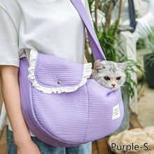 Load image into Gallery viewer, Pet Outdoor Travel Handbag Puppy One-shoulder Bag Cat Backpack Single Shoulder Strap Bag Kitten Comfortable Tote Pets breathable Bag Handmade Pet Supplies
