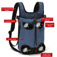 Load image into Gallery viewer, Pet Backpack Carrier Mesh Breathable Bag Cat Backpack Outdoor Travel Puppy Carring Bags Anilmal Transport Carriers for Small and Medium Dogs Bulldog Pets Supplies
