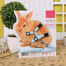 Load image into Gallery viewer, Adjustable Soft Polyester Rabbit Harness Leash Guinea Pig Lead Rope Pet Chinchilla Leash for Small Pet Traction Rope Running Walking
