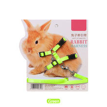 Load image into Gallery viewer, Adjustable Soft Polyester Rabbit Harness Leash Guinea Pig Lead Rope Pet Chinchilla Leash for Small Pet Traction Rope Running Walking
