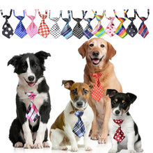 Load image into Gallery viewer, 12/24pcs/lot Adjustable Pet Dog Cat Striped Bow Tie Necktie Random Color Bowtie Collar For Small Medium Dogs Cats For Party Wedding

