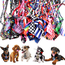 Load image into Gallery viewer, 12/24pcs/lot Adjustable Pet Dog Cat Striped Bow Tie Necktie Random Color Bowtie Collar For Small Medium Dogs Cats For Party Wedding
