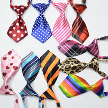 Load image into Gallery viewer, 12/24pcs/lot Adjustable Pet Dog Cat Striped Bow Tie Necktie Random Color Bowtie Collar For Small Medium Dogs Cats For Party Wedding
