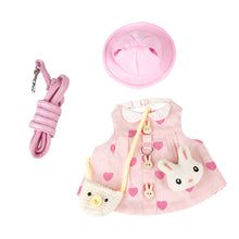 Load image into Gallery viewer, Small Animal Rabbit Soft Floral Dress Harness Vest Set Clothes Travel Chest Strap Rabbit Ferret Bunny Small Pet Supplies
