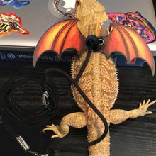 Load image into Gallery viewer, Adjustable Lizard Leather Traction Rope With Wings Reptile Leash Bearded Dragon Anti-Bite Harness Leash Pet Suppiles
