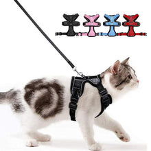 Load image into Gallery viewer, Breathable Cat Harness and Leash Set Pet Harness Vest Mesh Chest Belt Collar For Cats Dogs Rabbits Small Animals
