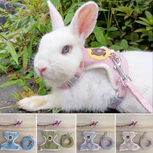 Load image into Gallery viewer, Pet Rabbit Mesh Vest Harness With Traction Rope Bunny Guinea Pig Vest Lead Small Animal Supplies
