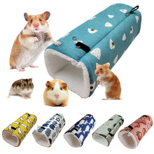 Load image into Gallery viewer, Hamster Cage Ferret Tunnel Hammock For Rat Warm Hamster Tube Toy Hanging Bed Cage For Hamster Rabbit Guinea Pig Small Animals
