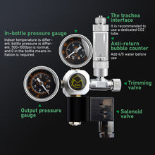 Load image into Gallery viewer, DIY Aquarium CO2 Regulator Magnetic Solenoid Kit CO2 Generator Control System Reactor Set Fine-Tuning Pressure Reducing Check Valve One-Way Bubble Counter Diffuser Fish Tank Accessories
